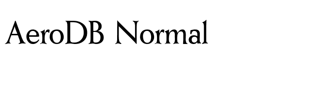 AeroDB Normal font preview