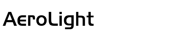 AeroLight font preview