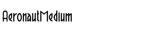 AeronautMedium font preview