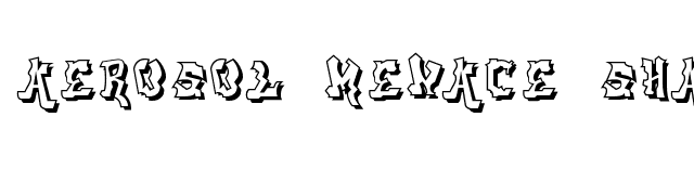 aerosol menace shadow font preview