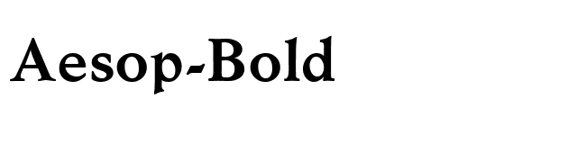 Aesop-Bold font preview