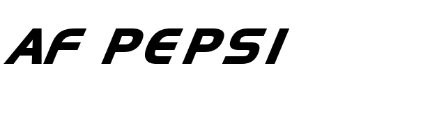 AF PEPSI font preview