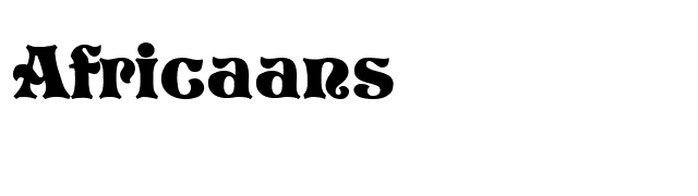 Africaans font preview