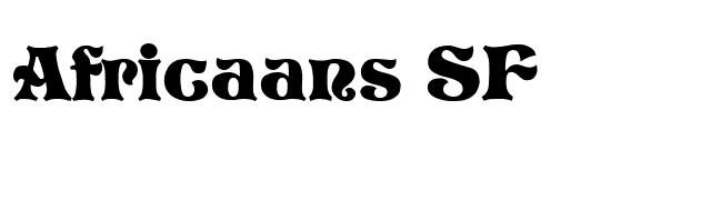 Africaans SF font preview