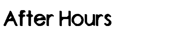 After Hours font preview