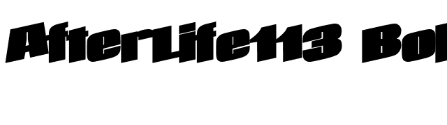 AfterLife113 Bold font preview