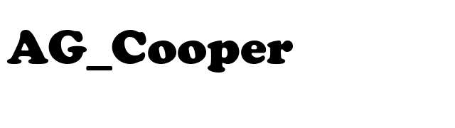 AG_Cooper font preview