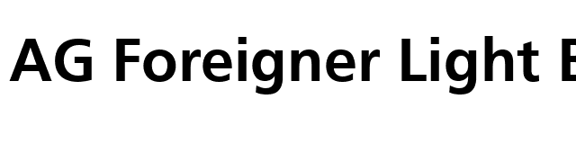 AG Foreigner Light Bold Bold font preview