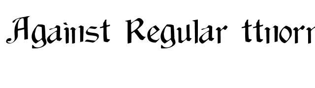 Against Regular ttnorm font preview