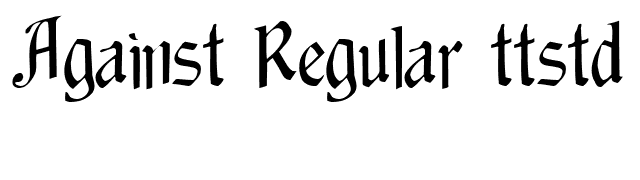 Against Regular ttstd font preview