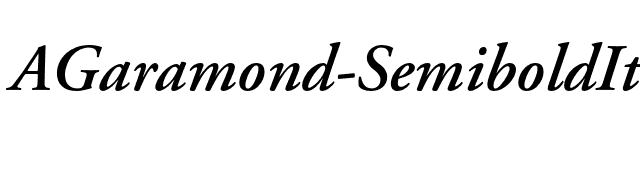 AGaramond-SemiboldItalic font preview