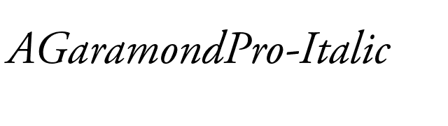 AGaramondPro-Italic font preview