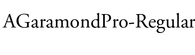 AGaramondPro-Regular font preview