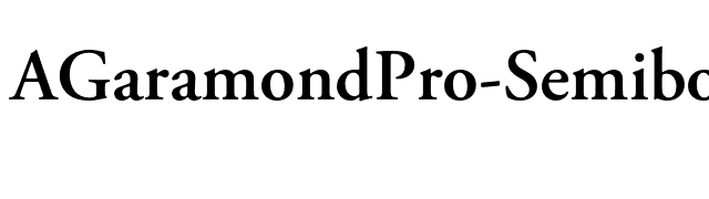 AGaramondPro-Semibold font preview