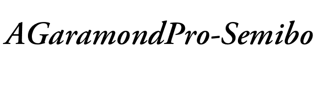 AGaramondPro-SemiboldItalic font preview