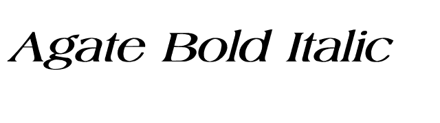 Agate Bold Italic font preview