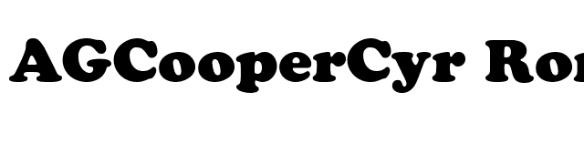 AGCooperCyr Roman font preview