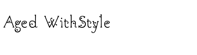 Aged WithStyle font preview