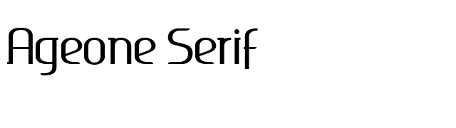 Ageone Serif font preview