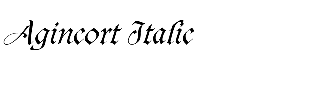 Agincort Italic font preview