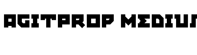 AgitProp Medium font preview