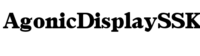 AgonicDisplaySSK font preview