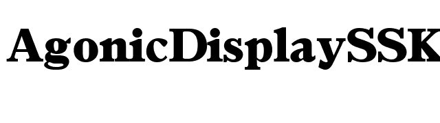 AgonicDisplaySSK Regular font preview