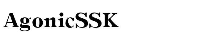 AgonicSSK font preview