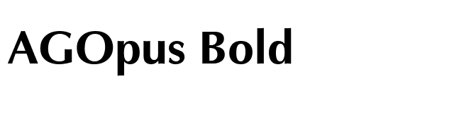 AGOpus Bold font preview