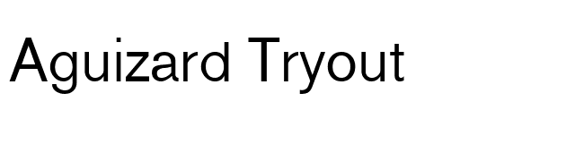 Aguizard Tryout font preview