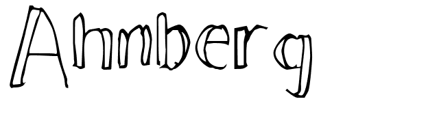 Ahnberg font preview