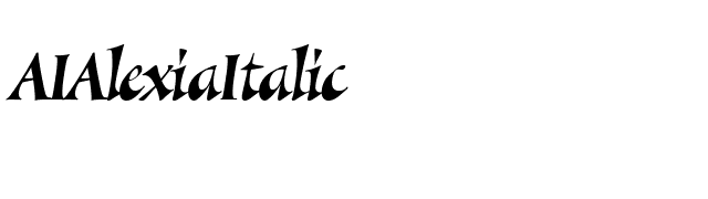 AIAlexiaItalic font preview