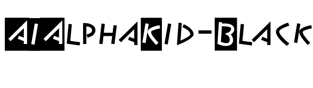 AIAlphaKid-Black font preview