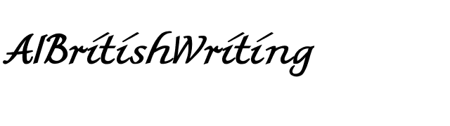 AIBritishWriting font preview