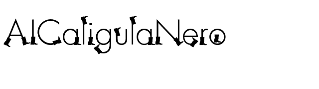 AICaligulaNero font preview