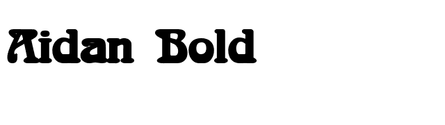 Aidan Bold font preview