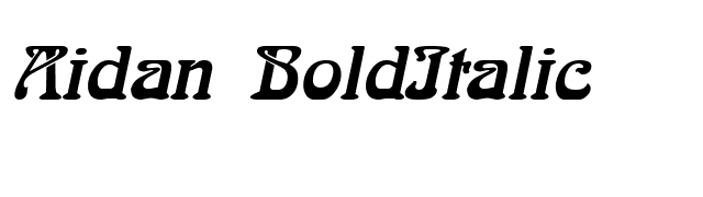 Aidan BoldItalic font preview