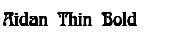 Aidan Thin Bold font preview