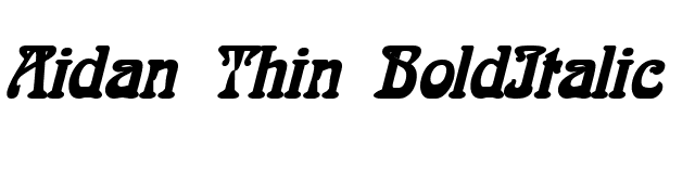 Aidan Thin BoldItalic font preview