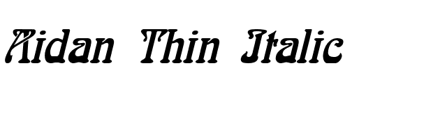 Aidan Thin Italic font preview