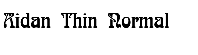 Aidan Thin Normal font preview