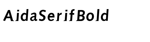 AidaSerifBold font preview