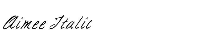 Aimee Italic font preview