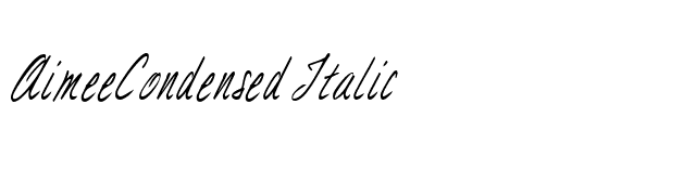 AimeeCondensed Italic font preview