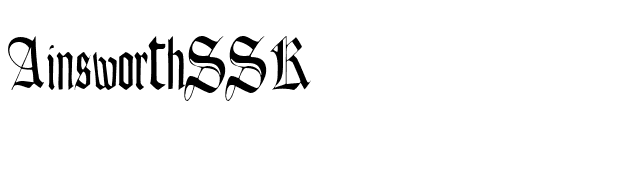 AinsworthSSK font preview