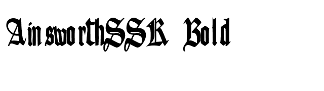 AinsworthSSK Bold font preview