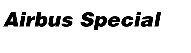 Airbus Special font preview