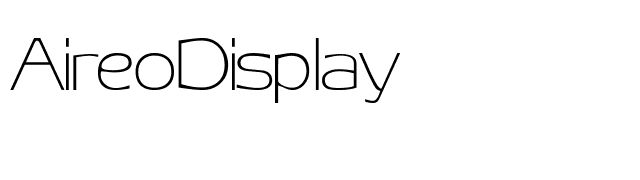 AireoDisplay font preview