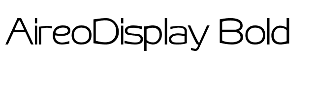 AireoDisplay Bold font preview