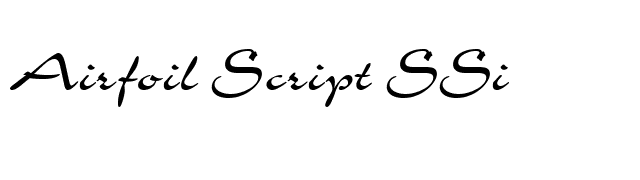 Airfoil Script SSi font preview